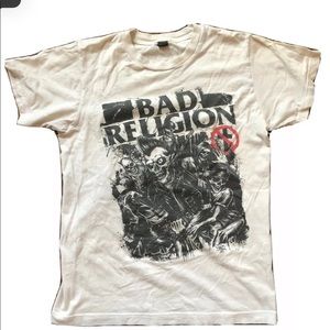 Bad Religion White Punk Rock Band T Shirt